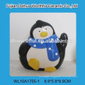 New design handpainting penguine ceramic napkin holder